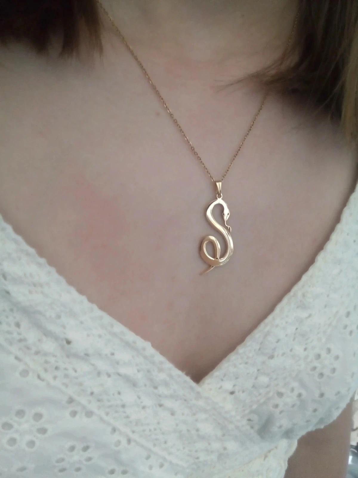 Collier serpent en acier inoxydable – photo 2